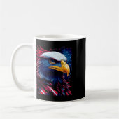 Patriotic Eagle Head - 4. Juli Independence Da Kaffeetasse (Links)
