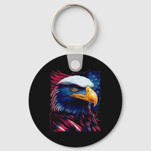 Patriotic Eagle Head - 4. Juli Independence Da Schlüsselanhänger