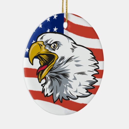 Patriotic Eagle Keramik Ornament (Rechts)
