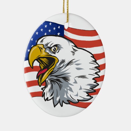 Patriotic Eagle Keramik Ornament (Rechts)