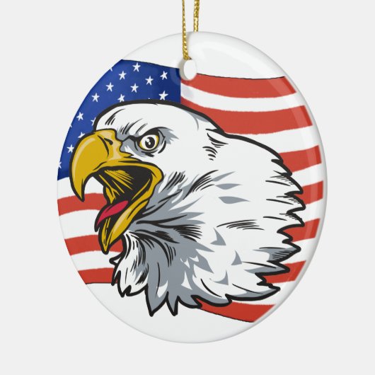 Patriotic Eagle Keramik Ornament (Links)