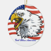 Patriotic Eagle Keramik Ornament (Links)