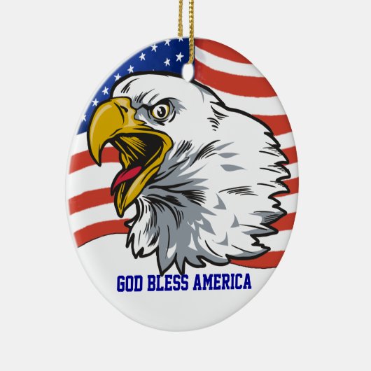 Patriotic Eagle Keramik Ornament (Rechts)