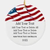 Patriotic Eagle Keramik Ornament (Hinten)