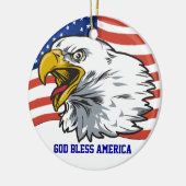 Patriotic Eagle Keramik Ornament (Links)