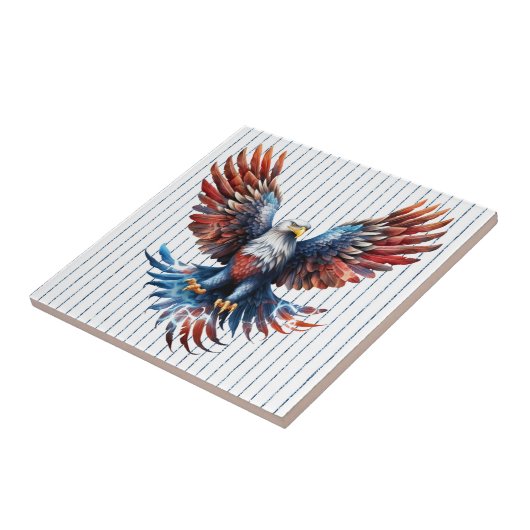 Patriotic Eagle Keramik Tile Fliese (Seite)