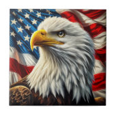 Patriotic Eagle Keramik Tile Fliese (Vorderseite)