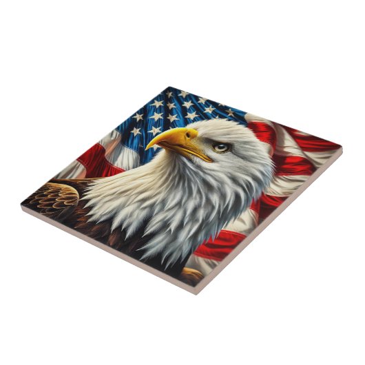Patriotic Eagle Keramik Tile Fliese (Seite)