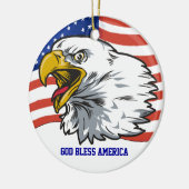 Patriotic Eagle Keramikornament (Links)