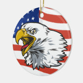 Patriotic Eagle Keramikornament (Links)