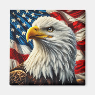 Patriotic Eagle Magnet
