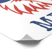 Patriotic Eagle Merica 4. Juli American Flag T Poster (Ecke)