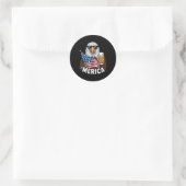 Patriotic Eagle merica 4. Juli Runder Aufkleber (Tasche)