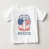 Patriotic Eagle Merica 4th of July American Flag T Baby T-shirt (Vorderseite)