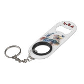 Patriotic Eagle Mini Flaschenöffner (Vorderseite Schrägansicht)