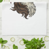 Patriotic Eagle Mullet Vintage Engraving Vector De Geschirrtuch (Gefaltet)