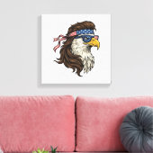 Patriotic Eagle Mullet Vintage Engraving Vector De Leinwanddruck (Insitu (Wohnzimmer))