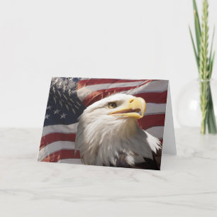 Patriotic Eagle Notecard Karte