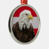 Patriotic Eagle Ornament Aus Metall (Rechts)