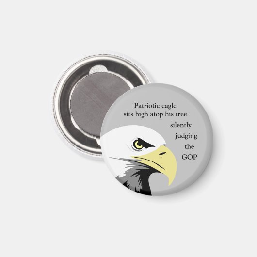 Patriotic Eagle Political Humor Funny Gift Idea Magnet (Vorderseite/Rückseite)
