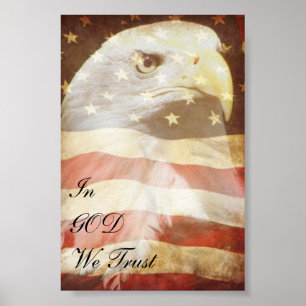 Patriotic Eagle Poster