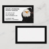 Patriotic Eagle Property Manager fett Schwarze Gre Visitenkarte (Vorne/Hinten)