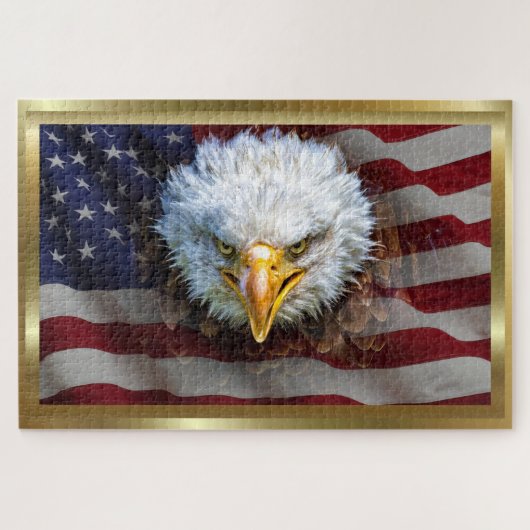 Patriotic Eagle Puzzle (Horizontal)