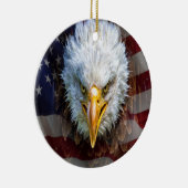 Patriotic Eagle - Siehe Rückseite Keramik Ornament (Rechts)