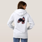 Patriotic Eagle Star Burst Hoodie (Schwarz voll)