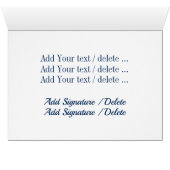 Patriotic Eagle Stationery Note Card (Innenansicht Horizontal (Unten))