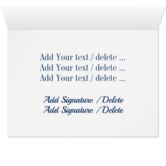 Patriotic Eagle Stationery Note Card (Innenansicht Horizontal (Unten))