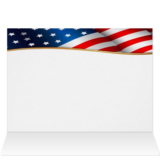 Patriotic Eagle Stationery Note Card (Innenansicht Horizontal (Oben))
