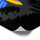 Patriotic Eagle Sungles 4. Juli USA Byld Poster (Ecke)