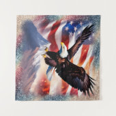 Patriotic Eagle Tapestry Wandteppich (Vorderseite (Horizontal))