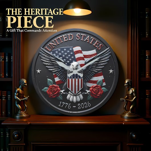 Patriotic Eagle United States Große Wanduhr