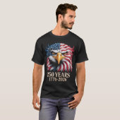 Patriotic Eagle USA 250th Anniversary T-Shirt 1776 (Vorne ganz)