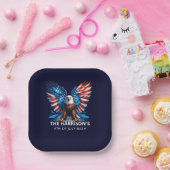 Patriotic Eagle USA 4. Juli Pappteller (Party)