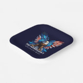 Patriotic Eagle USA 4. Juli Pappteller (Gewinkelt)