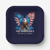 Patriotic Eagle USA 4. Juli Pappteller (Vorderseite)