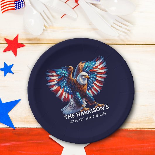 Patriotic Eagle USA 4. Juli Pappteller