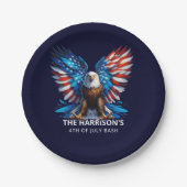 Patriotic Eagle USA 4. Juli Pappteller (Vorderseite)