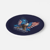 Patriotic Eagle USA 4. Juli Pappteller (Schrägansicht)