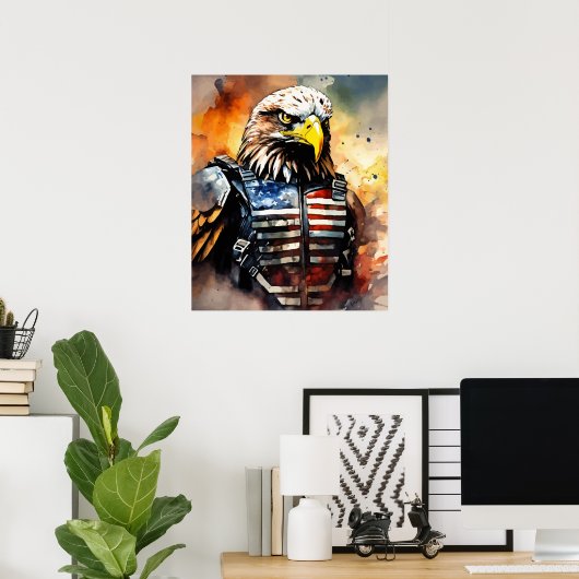 Patriotic Eagle | USA | Amerikanische Militäropera Poster (Heimbüro)