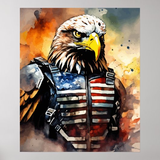 Patriotic Eagle | USA | Amerikanische Militäropera Poster (Vorne)