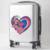 patriotic eagle USA Custom-Cut Vinyl Sticker (Koffer)