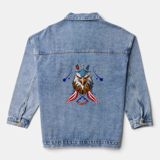*Patriotic Eagle USA FAFO Denim Jacket Jeansjacke (Rückseite)