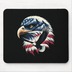 Patriotic Eagle Usa Flag 4. Juli Mann Frau Kunst Mousepad