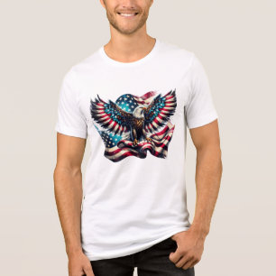 Patriotic Eagle USA Flag 4. Juli Tri-Blend Shirt