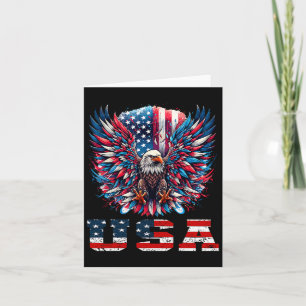 Patriotic Eagle Usa Flag Design Graphic Karte