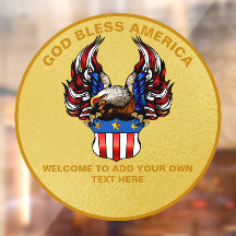 Patriotic Eagle USA Flag Gold anpassen